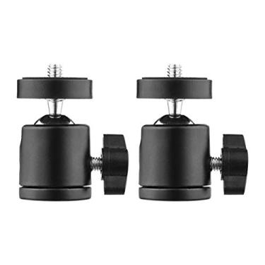 Imagem de Qudai 2 peças Mini Cabeça de Bola Giratória Cabeça de Tripé 360 Graus Giratório Adaptador de Base com Montagem de Parafuso Universal de 1/4 Polegada para DSLR ILDC Câmera DV Tripé Suporte de Luz Mo BD