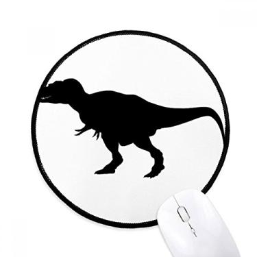 Imagem de Tapete de mouse com contorno encaracolado de ossos de dinossauro para mesa de escritório tapete redondo para computador