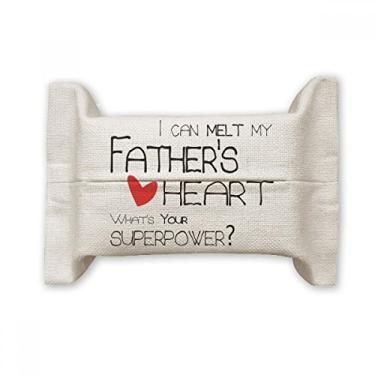 Imagem de I Can Melt My Father's Heart Best Papa Love Capa de papel para lenços faciais Bolsa de linho de algodão