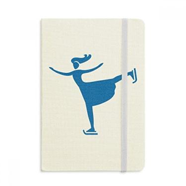 Imagem de Caderno de esqui de inverno com desenho azul, capa dura oficial, diário clássico