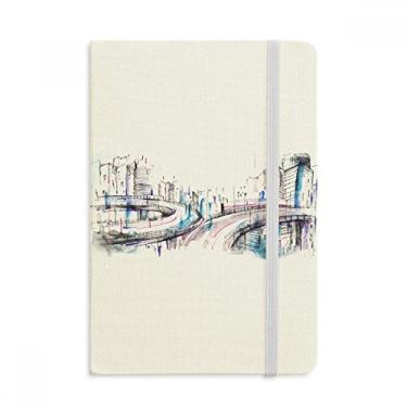 Imagem de Caderno de arranha-céus de construção moderna, capa dura oficial, agenda clássica