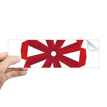 Imagem de DIYthinker Adesivo retangular de Natal abstrato origami vermelho para para-choque notebook janela decalque