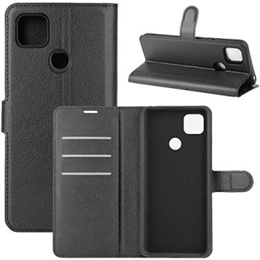 Imagem de Capa Capinha Carteira 360 Para Xioami Redmi 9C com Tela de 6.53" polegadas - Case Couro Flip Wallet Anti Impacto - Danet (Preto)