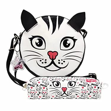 Imagem de Kit Infantil Bolsa e Estojo Gatinho, Magicc Bolsas KI-084