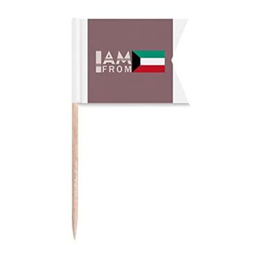 Imagem de I Am From Kuwait Art Deco Gift Fashion Toothpick Flags Marcação de Etiquetagem para Bolo de Festa Comida Cheeseplate