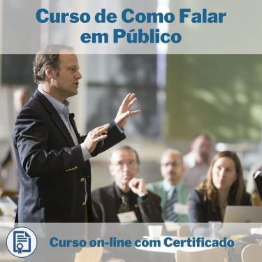 Imagem de Curso Online em videoaula de Como Falar em Público com Certificado+ 2 brindes