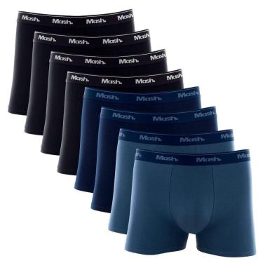 Imagem de Kit Cueca Boxer Mash 8 Peças Masculina Algodão Elástico