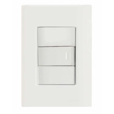 Imagem de Conjunto 4x2 com 1 Interruptor Simples 10 A 250 V Tramontina Giz Branco Tramontina