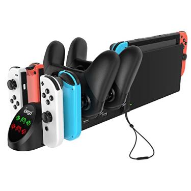 Imagem de Estação de carregamento para Switch/OLED modelo Joy Con e para controles Switch Pro Base de carregamento com plugue e portas USB 2.0, apenas para controle SwitchPro