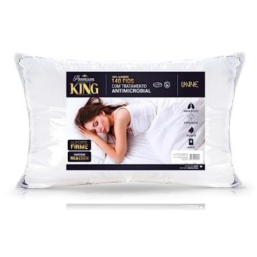 Imagem de Travesseiro King 90cm x50cm Suporte Firme 140 Fios 100% Algodão - Lavive