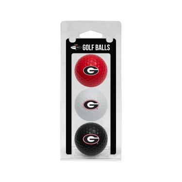 Imagem de Team Golf Bolas de golfe NCAA Georgia Bulldogs tamanho regulamentado, pacote com 3, impressão colorida e durável do time