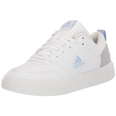Imagem de adidas Park Street Tênis feminino, Branco/Branco/Azul Dawn, 41