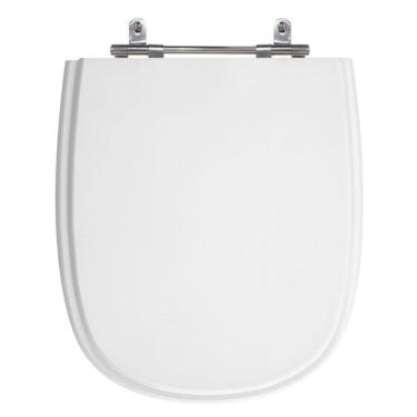 Imagem de Assento Sanitário Sabatini Branco Tampa para Vaso Icasa de Madeira Laqueada