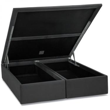 Imagem de Base Baú Camurça Super King 193x203x39cm Ortobom Cinza