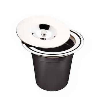 Imagem de Lixeira de Embutir Tramontina com Tampa Clean 94518/005 em Aço Inox - 5 L