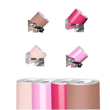 Imagem de Adesivo Vinil Envelopamento Geladeira Fogão Móveis tons de Rosa (3 metro comprimento por 50 cm de largura, Rosa Claro)