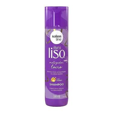 Imagem de Salon Line, Shampoo, Meu Liso, Matizador Loiro, Vegano - Para Cabelos Lisos Naturais, Alisados ou Relaxados, 300 ml