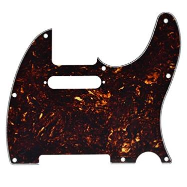 Imagem de Dopro 8 Furos Tele Style Guitar Pickguard TL Pick Guard com Furos de Parafuso de Montagem para Tele/Telecaster DarkTortoise