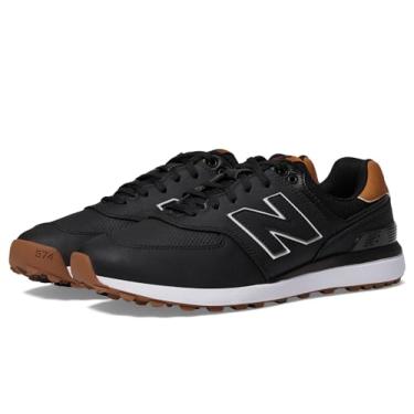 Imagem de New Balance Tênis de golfe masculino 574 Greens V2, Preto/Goma, 45