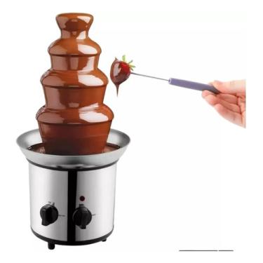Imagem de Cascata De Chocolate Inox 4 Andares 127v - Member's Mark Fonte Cascata de Chocolate - fondue de chocolate - Fonte de chocolate