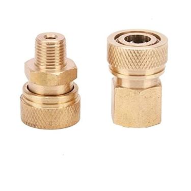 Imagem de M10x1 & 1/8BSPP e 1/8 NPT 8 mm fêmea + macho conector de desconexão rápida Paintball PCP Airforce cobre acoplamento soque//40 (cor: M10x1)