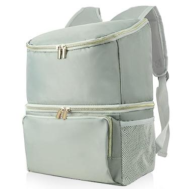 Imagem de Wolka Breast Pump Bag with Dual Insulated Compartments & Removable Divider,Breast Milk Cooler Travel Bacpak with 50 cans Capacity,Fit Most Breast Pumps Like Medela, Spectra S1,S0, Evenflo