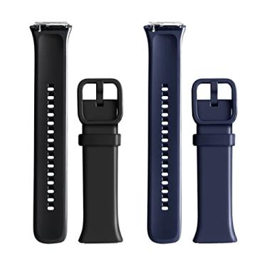 Imagem de WalkerFit Pulseira de relógio inteligente compatível com relógio MOLOCY Q23, Jugeman Smartwatches Q23 Q23 de 42 mm, pulseira de substituição de silicone macio compatível com Aries A1 feminino e masculino, pacote com 2