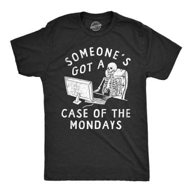 Imagem de Camiseta masculina Someones Got A Case of The Mondays Funny Office Job Work Joke Tee for Guys, Preto mesclado - Case of the Mondays, M