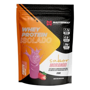Imagem de Masterway Suplementos - Whey Protein Isolado - 910g (Morango)