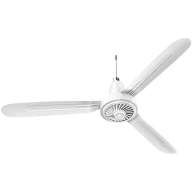 Imagem de Ventiladores de teto com controle remoto, ventilador de teto externo interno para pátio, quarto, sala de estar, ventiladores de teto modernos brancos, 105cm/41 polegadas