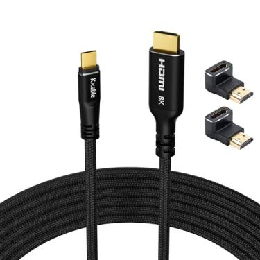 Imagem de Cabo USB C para HDMI 2.1 de 7 m, cabo USB 3.1 tipo C para HDMI 8K, (8K @60Hz, 4K@120Hz) compatível com Thunderbolt 3/4, para MacBook Pro, iPad Pro, Samsung Galaxy, Dell, HP e mais
