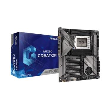 Imagem de ASRock MB WRX80 Creator R2.0 R - Placa-mãe AMD Ryzen Threadripper PRO 3000WX/5000WX Series, 8 Fases de Potência, DDR4 4533+(OC), 7 PCIe 4.0 x16