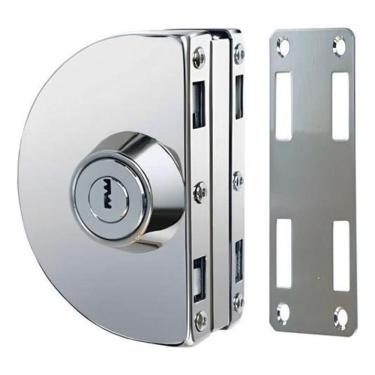 Imagem de Fechadura Inox Pressão 98-1 Porta Vidro/Alvenaria Redonda To