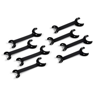 Imagem de Pacote com 8 retratores labiais intra-orais em forma de T, 4 tamanhos grandes + 4 abridores de boca de cabeça dupla de tamanho pequeno para retrator de clareamento dental, ferramenta de higiene bucal