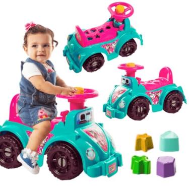 Imagem de Kit andador infantil totokinha bebe 12 meses carrinho de passeio menina totoka triciclo patrulha menino + brinquedo bebê 1 ano brinquedos pedagogicos didaticos jogos educativos (Verde/Rosa)