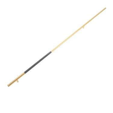 Imagem de Puxadores pretos cinza dourados claros para armários e gavetas Puxadores longos serrilhados em T para maçaneta de porta de móveis, cinza dourado, 608 mm