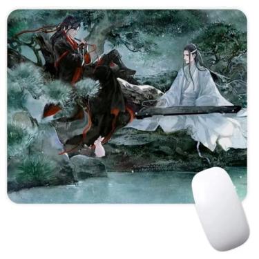 Imagem de The Untamed Mo Dao Zu Shi Danmei romance programa de TV antiderrapante mousepad para jogos computador mouse pad desktop laptop mouse pad com borda costurada 18 x 22 cm