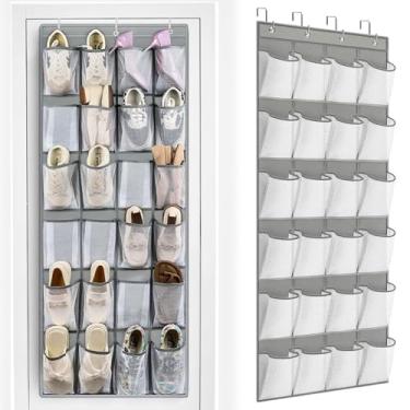 Imagem de Sapateira de Porta Organizadora, Vertical, Transparente e Pendurável - Organizador de Sapatos para Parede
