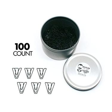 Imagem de Butler in the Home A-Z letra do alfabeto ou número 0-9 - 100 clipes de papel colorido preto para iniciais ou data de nascimento, Preto, Letter V