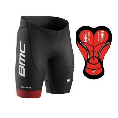 Imagem de Bermuda Ciclismo Forro Gel D80 Preto Mtb Bike Shorts Bmc - Decole