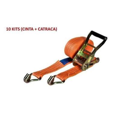 Imagem de Kit 10 Jogos Catraca Cinta D Amarração Carga 3000kg 9 Metros - ITACORD