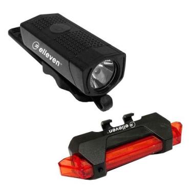 Imagem de Kit Farol Power Light Led Usb 350 Luméns + Pisca Traseiro Led Usb 15 L