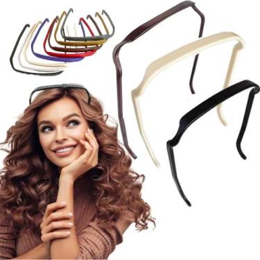 Imagem de Kit 06 Tiara Sunglasses Faixa Para Cabelo Quadrada Estilo Óculos de So