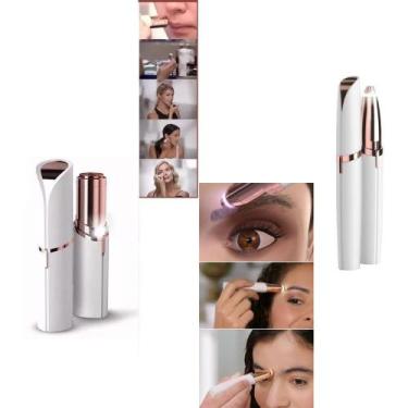 Imagem de Kit 2 Depilador Batom Sobrancelha e Depilador Buço Aparador CANETA USB