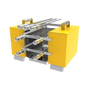 Imagem de Churrasqueira Para Apartamento SEM FUMAÇA 2 grelhas 3 espetos HOTBOX P