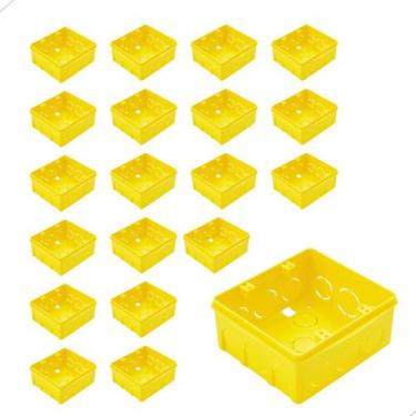 Imagem de Kit 20 Caixa de Luz Embutir PVC 4x4 Reforçada Tomada e Interruptor - T