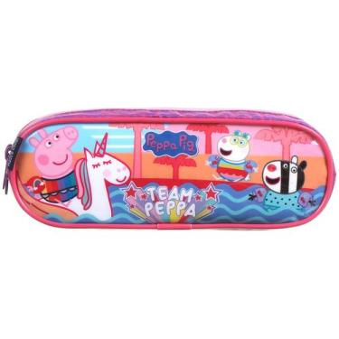 Imagem de Estojo Escolar Duplo Peppa Pig Rosa - com Zíper Plus Soft Dermiwil