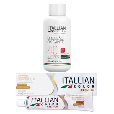 Imagem de 02 Colorações Itallian Color Louro 7.0 + 1 Oxi 40 Volumes 100ml