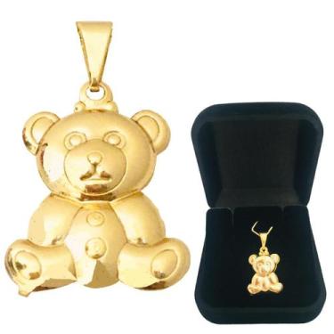 Imagem de Pingente Urso Teddy Bear Banhado a Ouro 18k + Caixa Veludo - Dinis Joi