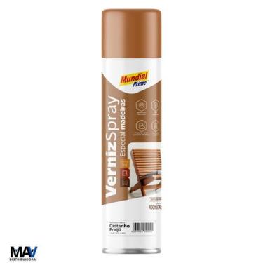 Imagem de Verniz Spray Especial para Madeiras 400ml Mundial Prime, Castanho Frei